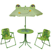 Kinder bistroset 3-delig met parasol groen