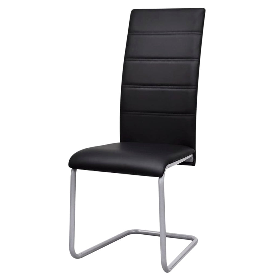 Eetkamerstoelen Kunstleer 6 Zwart