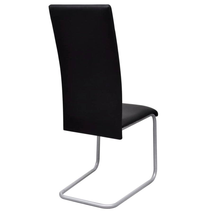 Eetkamerstoelen Kunstleer 6 Zwart