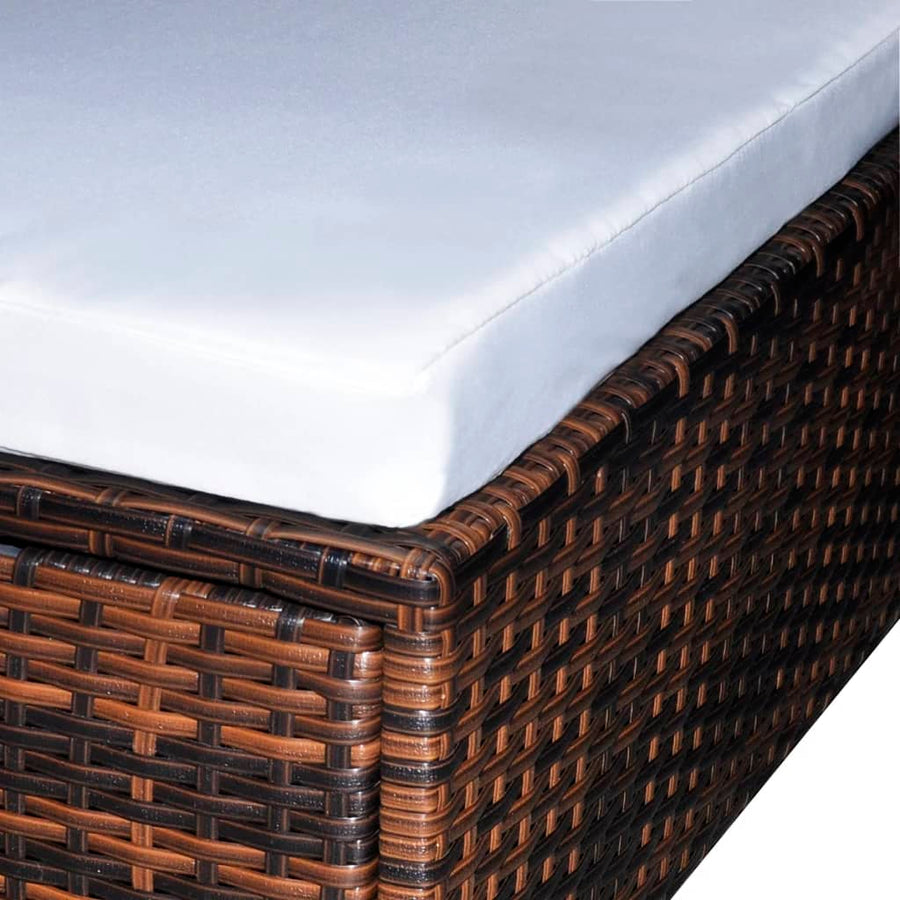 6-Delige Loungeset Met Kussens Poly Rattan Bruin