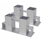 Brandhout stapelhulpen 2 st staal 34x10x15 cm zilver