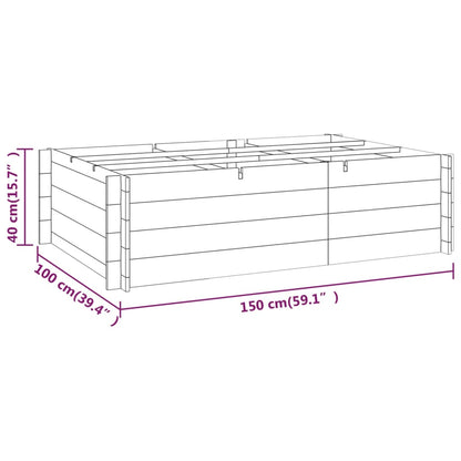 Plantenbak Verhoogd Geïmpregneerd Hout 150 x 100 x 40 cm