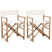 Regisseursstoelen 2 st bamboe canvas 58x48x89 cm