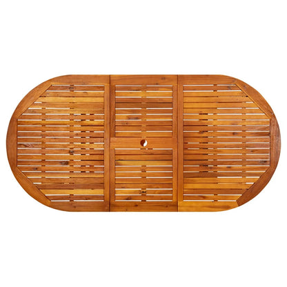 Tuintafel Massief Acaciahout 200 x 100 x 75 cm ovaal