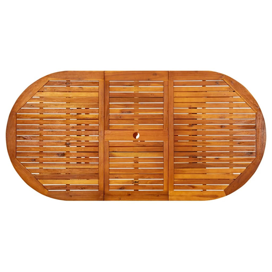 Tuintafel Massief Acaciahout 200 x 100 x 75 cm ovaal