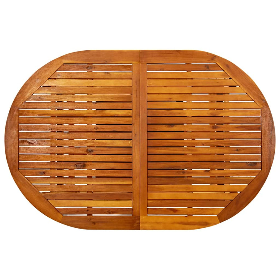 Tuintafel Massief Acaciahout 200 x 100 x 75 cm ovaal