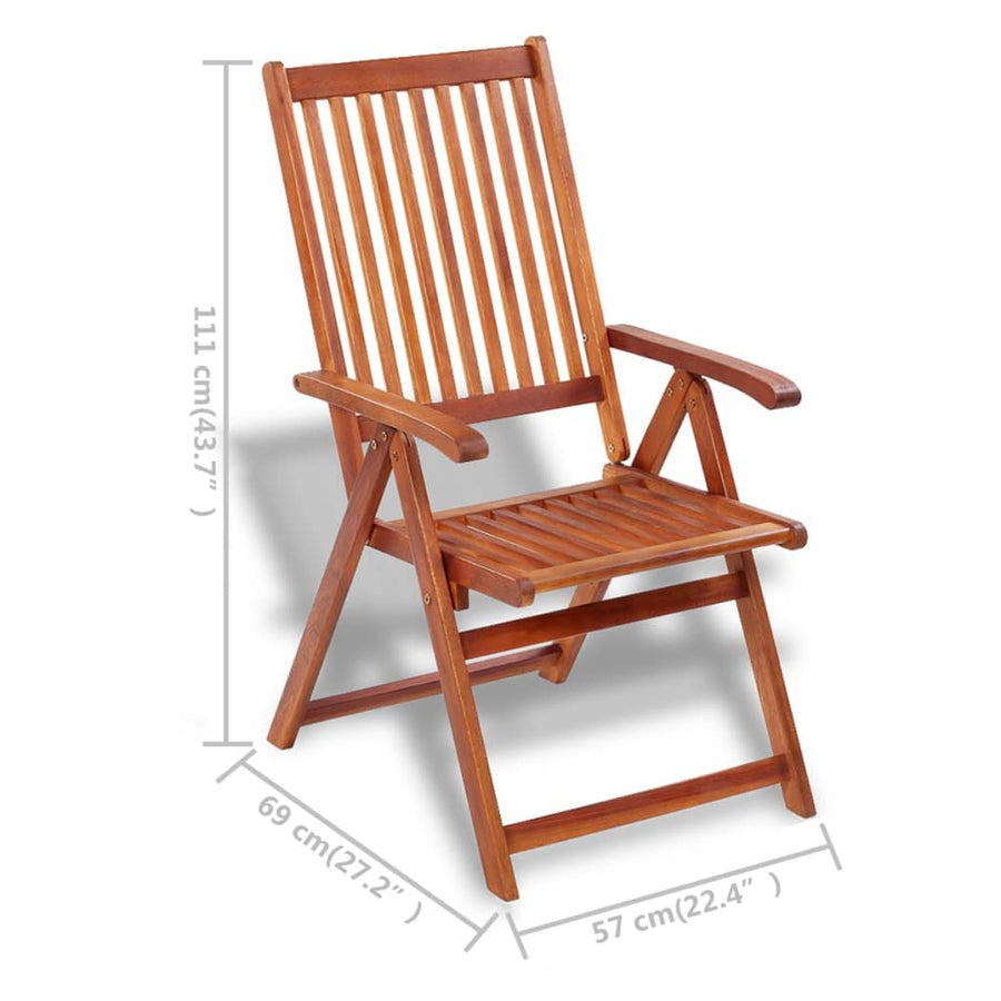 Tuinstoelen Inklapbaar Massief Acaciahout Bruin 2