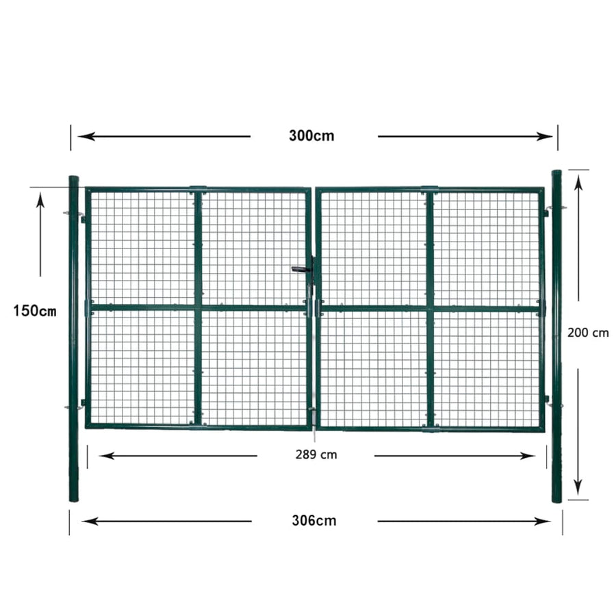 Poort Dubbele Deur Gepoedercoat Staal