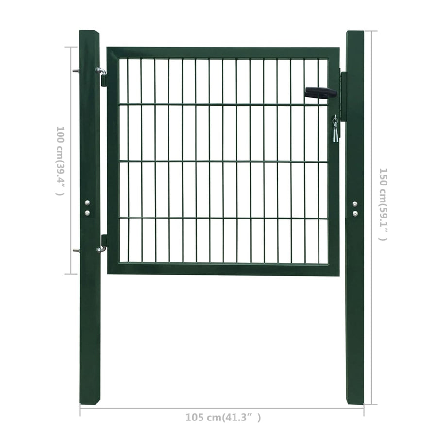 Poort Staal 105 x 150 cm Groen
