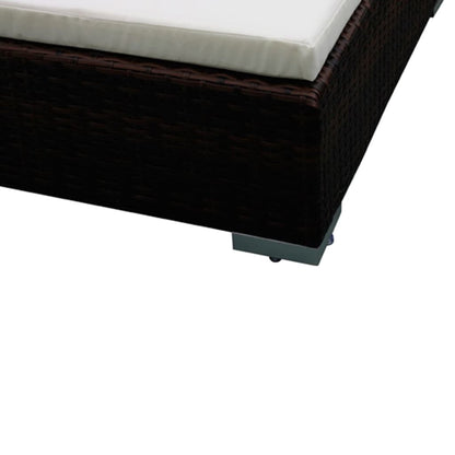 -Delige Loungeset Met Kussens Poly Rattan Bruin