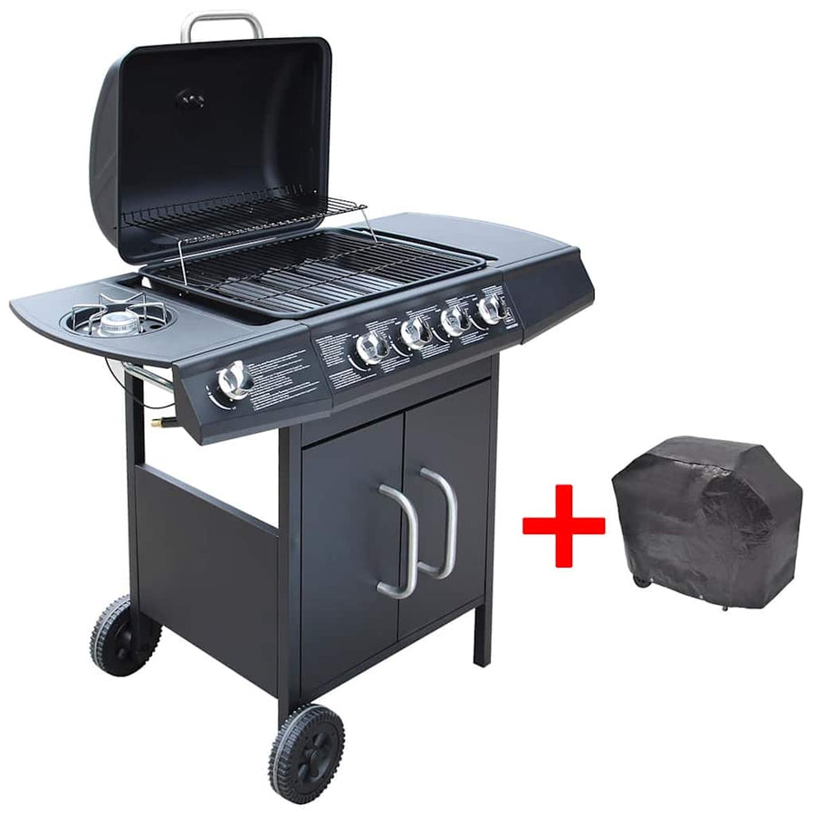 Gasbarbecue 4+1 Kookzone Zwart