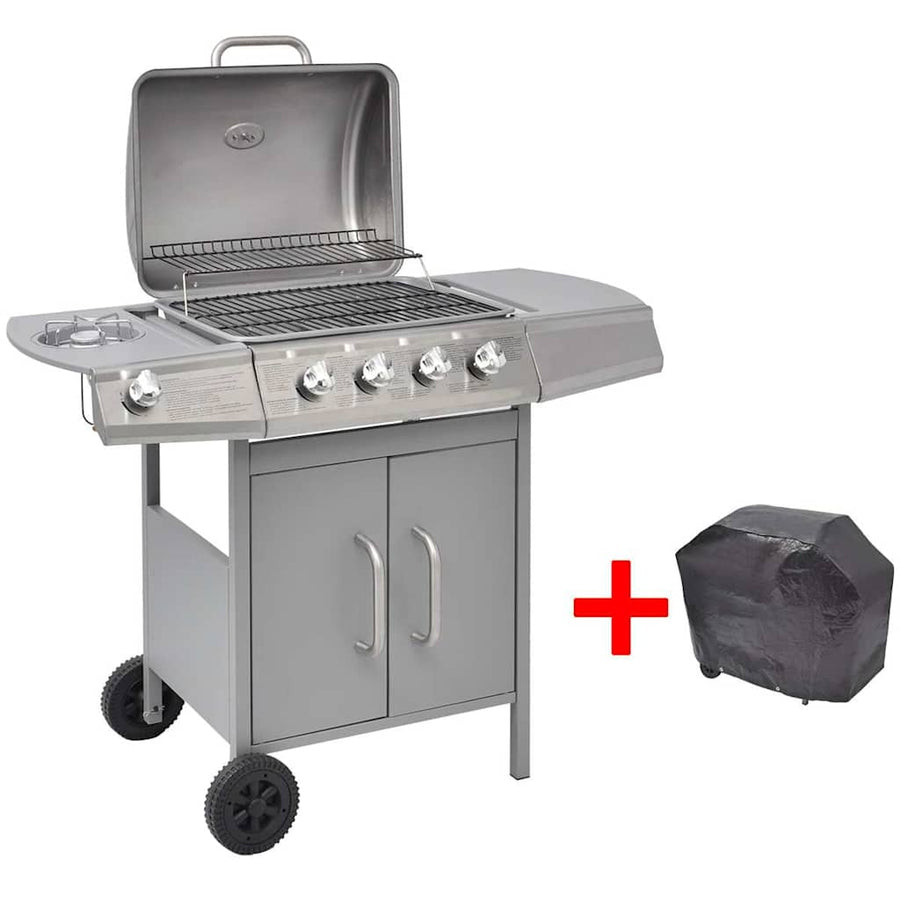 Gasbarbecue 4+1 Kookzone Zilver