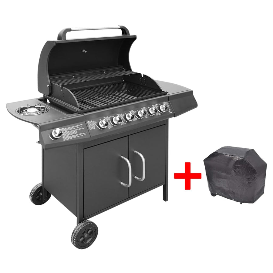 Gasbarbecue 6+ Kookzone Zwart