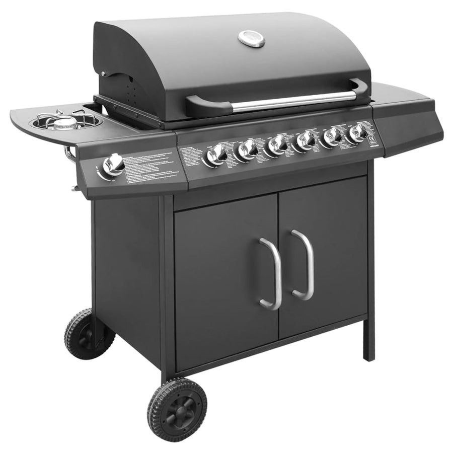 Gasbarbecue 6+ Kookzone Zwart