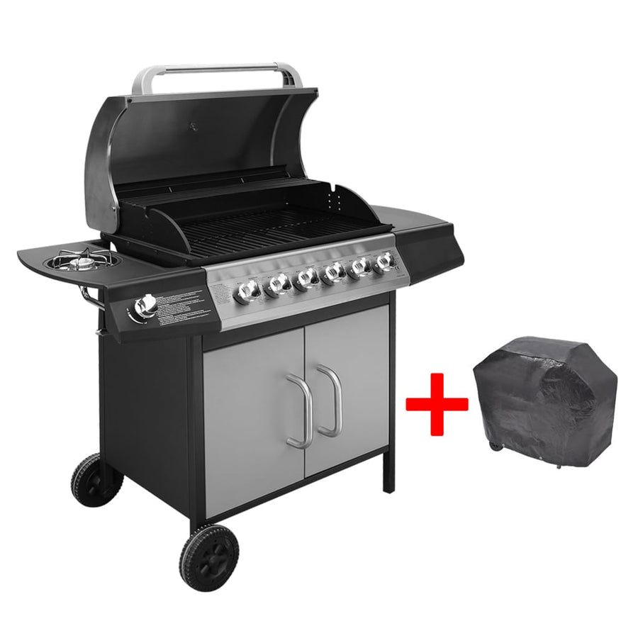 Gasbarbecue 6+ Kookzone Zwart en zilver