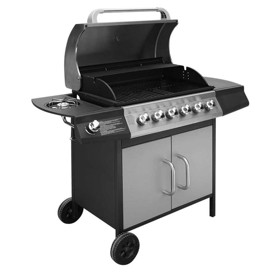 Gasbarbecue 6+ Kookzone Zwart en zilver
