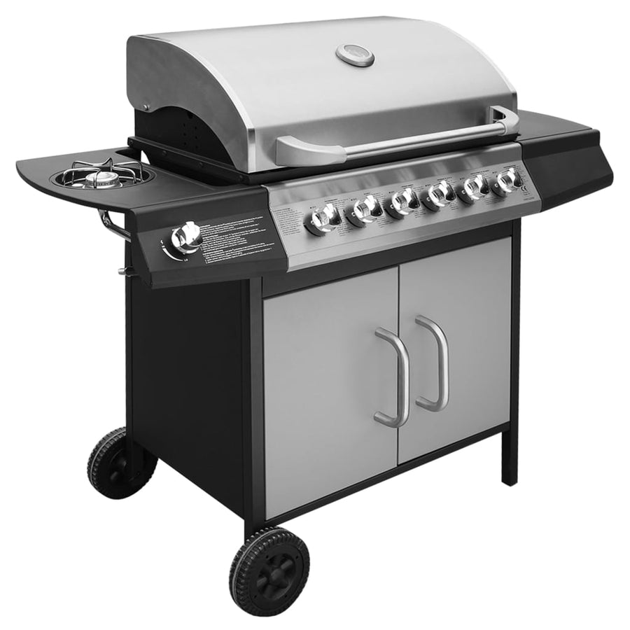 Gasbarbecue 6+ Kookzone Zwart en zilver