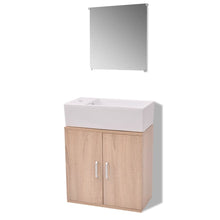 Badkamermeubelset Met Wasbak 3-Dlg Beige Model 2