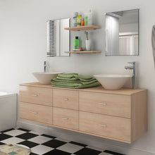 Badkamermeubelset Met Wasbak 7-Delig Beige Model 4