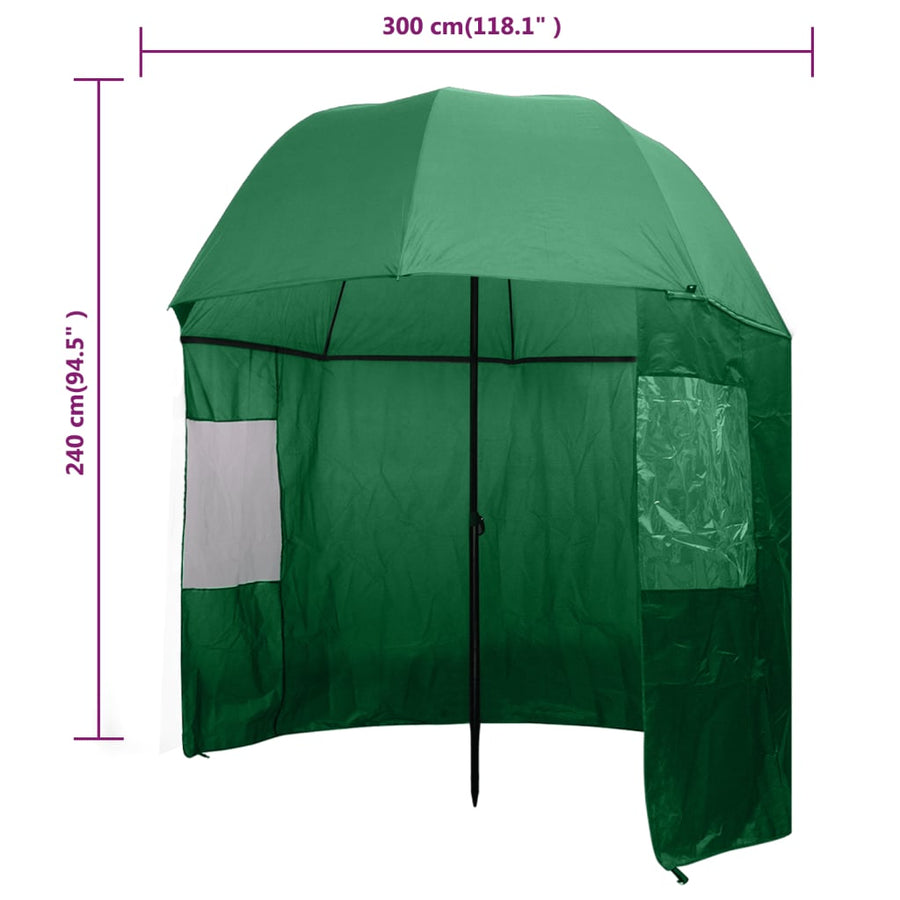 Visparaplu Groen 300 X 240 Cm