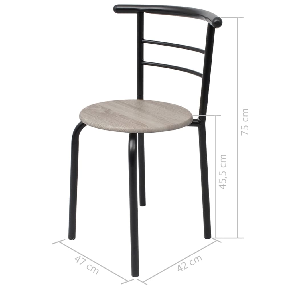 Ontbijtbarset Mdf Zwart