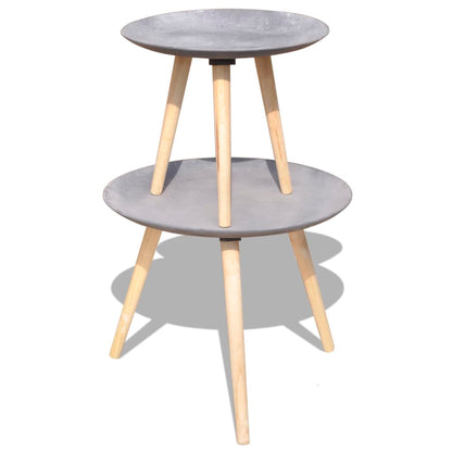2-delige Tafelset 55 en 44 cm betongrijs