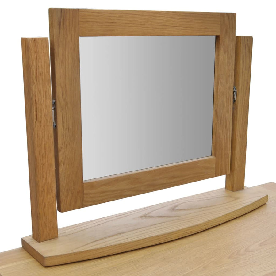 Kaptafel Met Krukje Massief Eikenhout