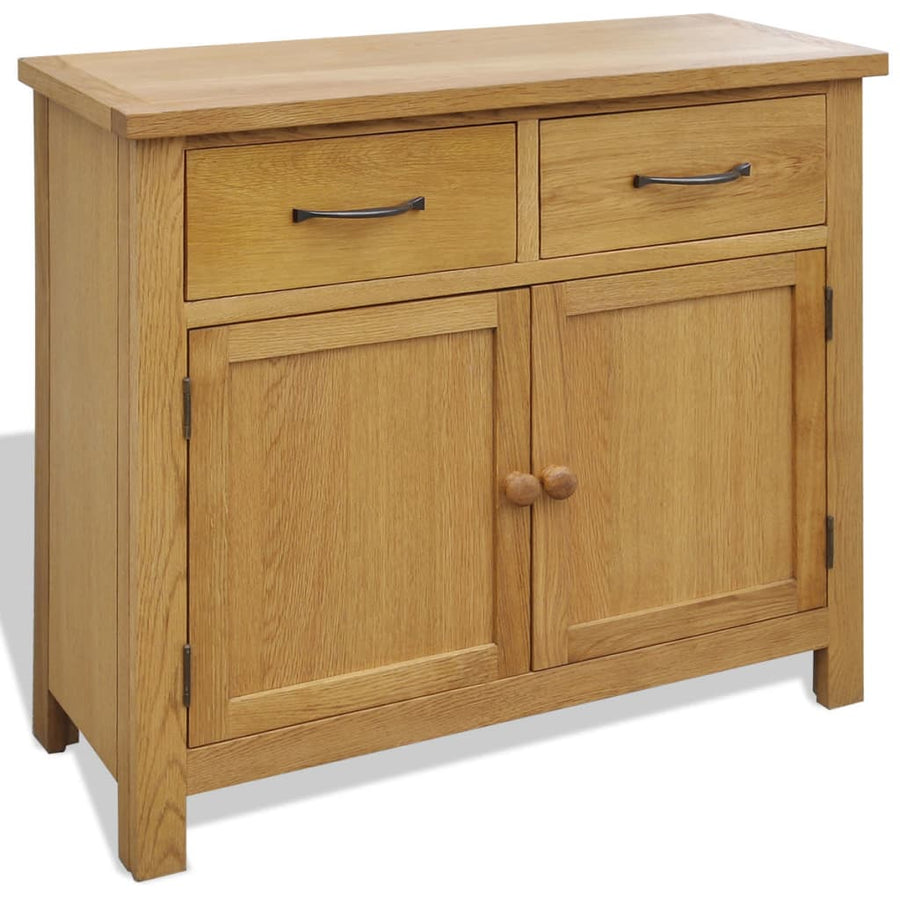 Dressoir 90X33,5X83 Cm Massief Eikenhout