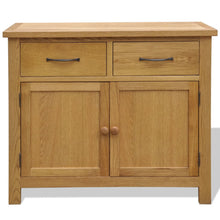 Dressoir 90X33,5X83 Cm Massief Eikenhout