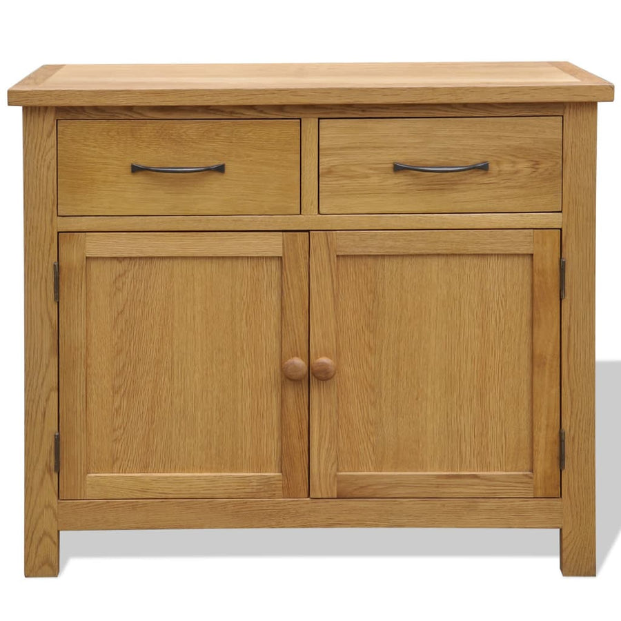 Dressoir 90X33,5X83 Cm Massief Eikenhout