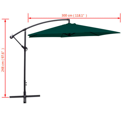 Zweefparasol 3 M Groen