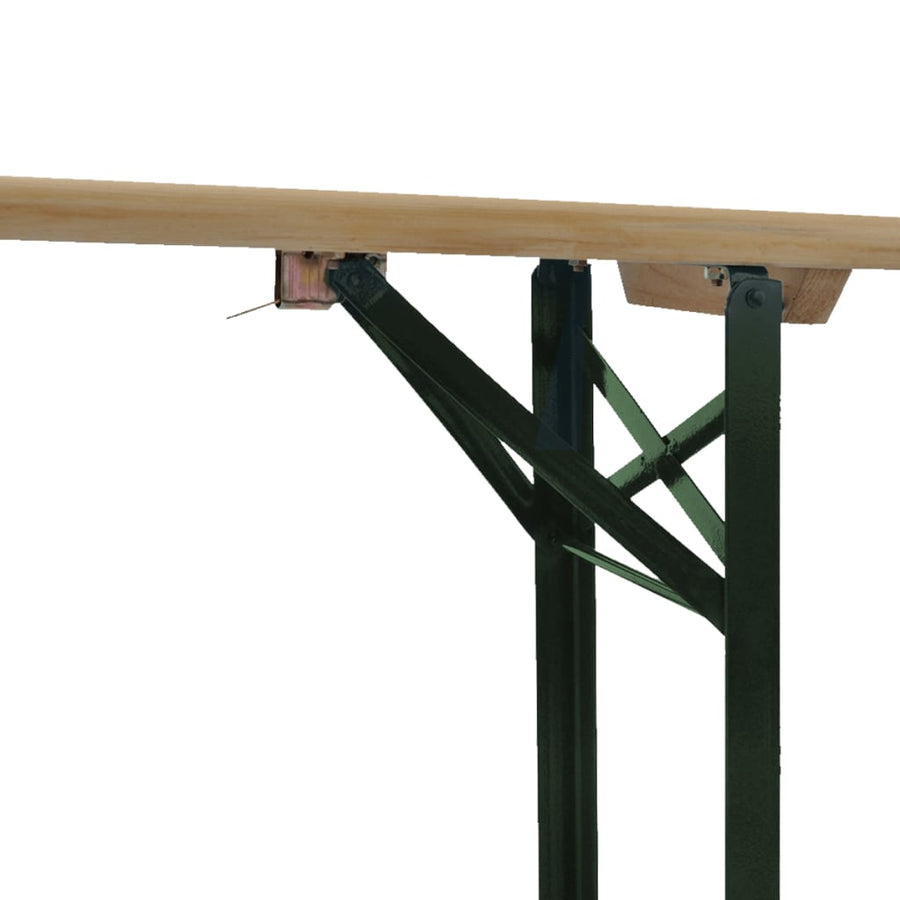 Opklapbare biertafel met 2 banken 220 cm vurenhout