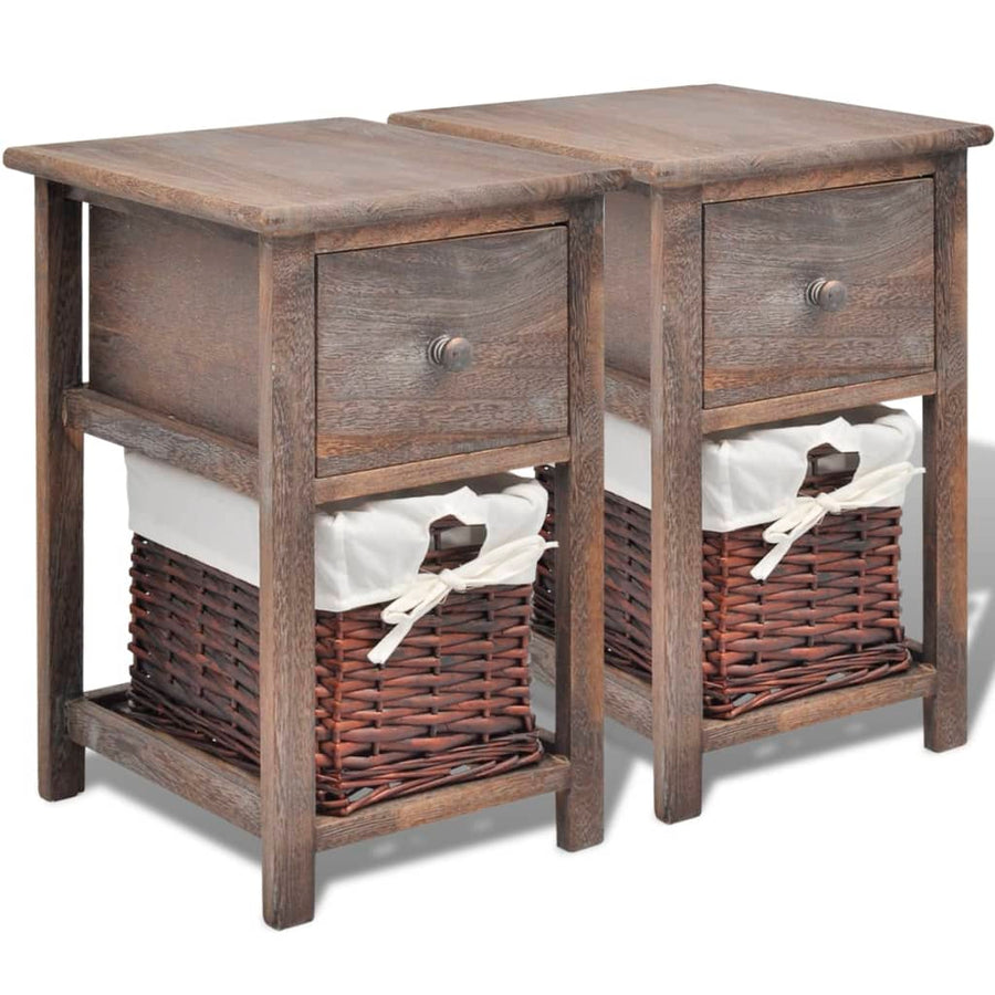 Nachtkastjes Hout 2 Bruin