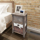 Nachtkastjes 2 stuks Paulowniahout 28x31x45 cm bruin