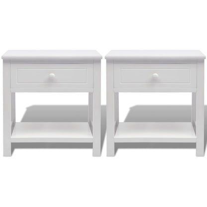 Nachtkastjes Stuks Hout 2 Wit
