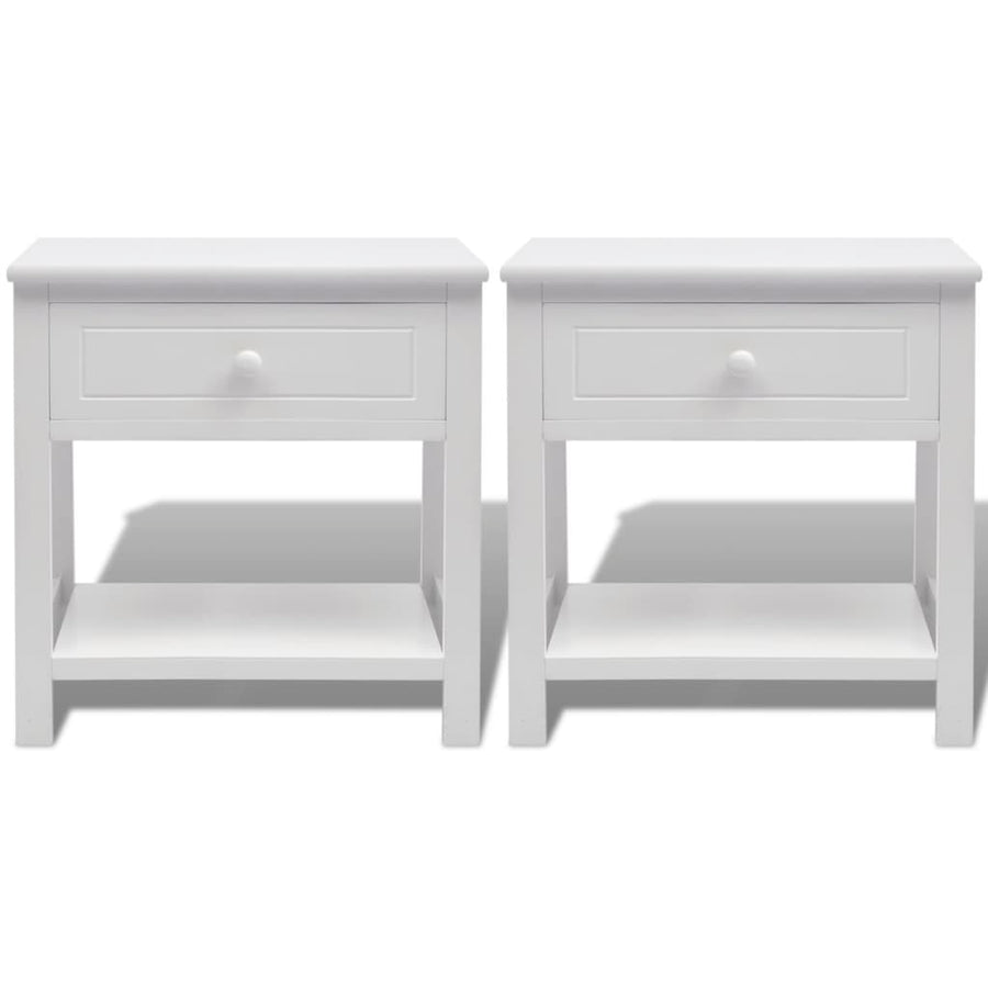 Nachtkastjes Stuks Hout 2 Wit