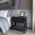 Nightstands 2 pc wood black