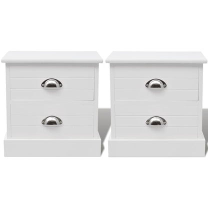 Nachtkastjes Franse Stijl Stuks Wit 2