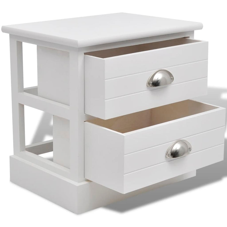 Nachtkastjes Franse Stijl Stuks Wit 2