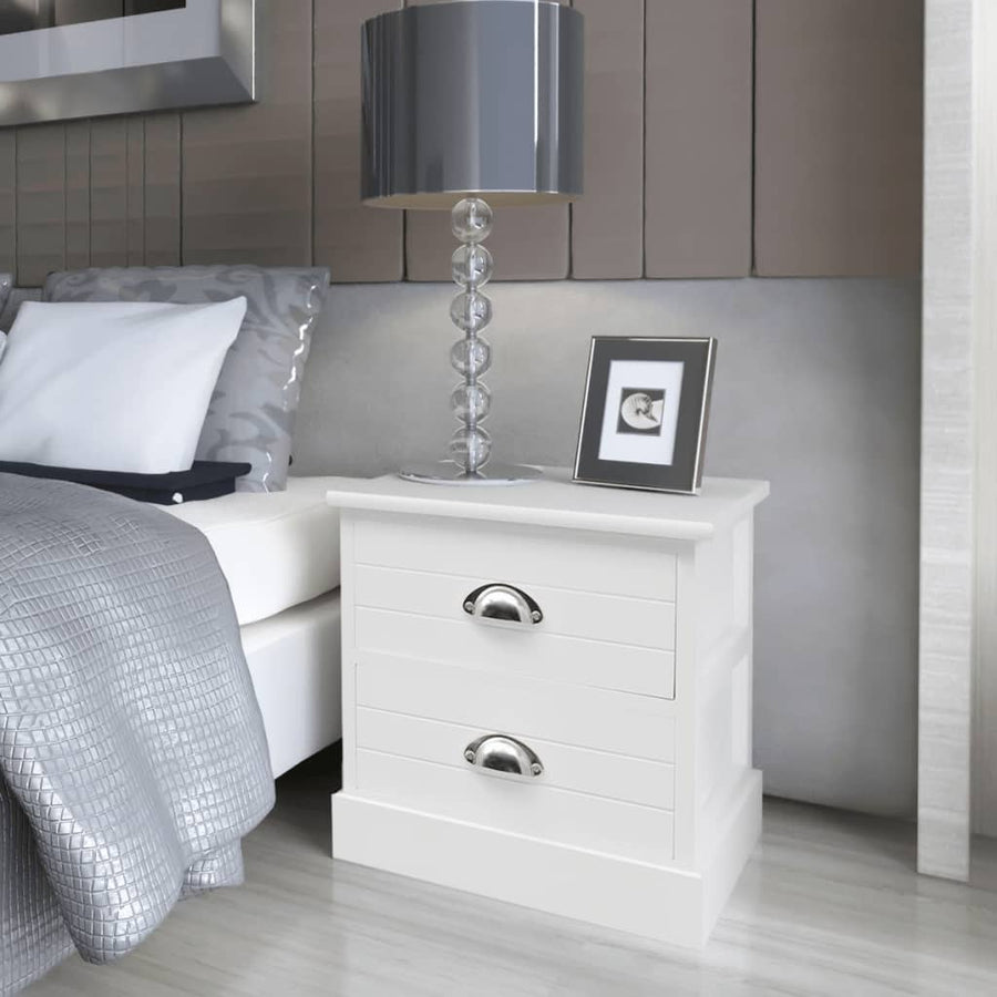 Nachtkastjes Franse Stijl Stuks Wit 2