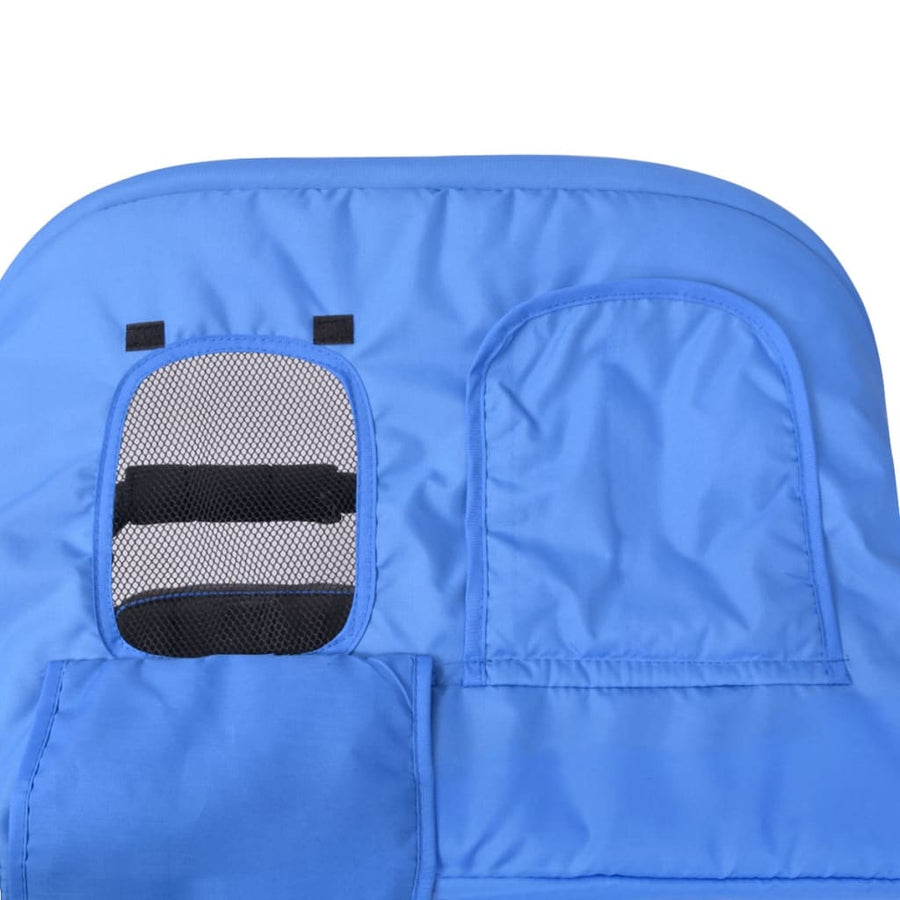 Tweelingwagen staal rood en zwart Blauw