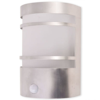 Buitenwandlamp Met Sensor Rvs Zilver