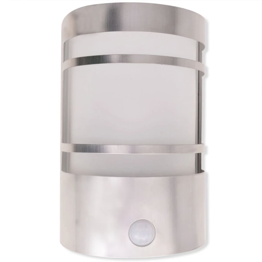 Buitenwandlamp Met Sensor Rvs Zilver