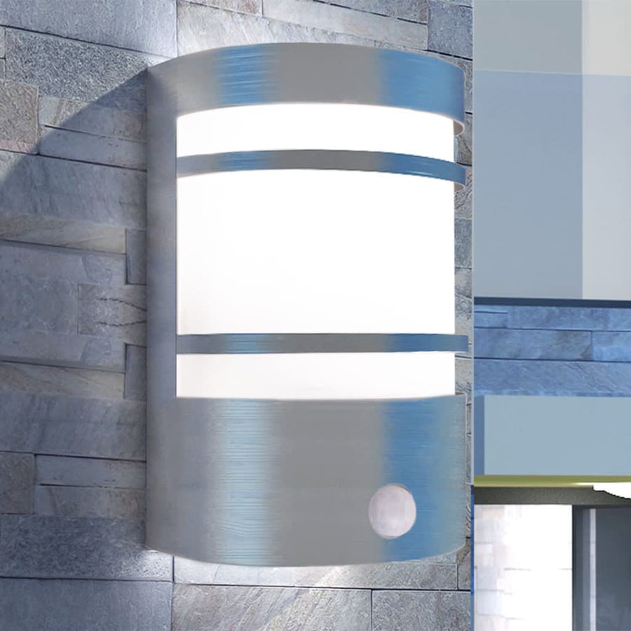 Buitenwandlamp Met Sensor Rvs Zilver