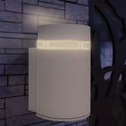 Buitenlamp halfrond grijs aluminium 10x10x15.5 cm