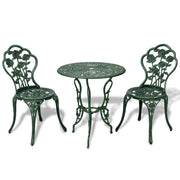 Bistroset gietaluminium groen 3-delig