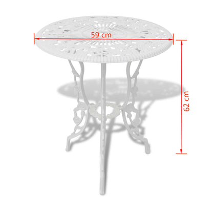 -Delige Bistroset Gietaluminium Wit