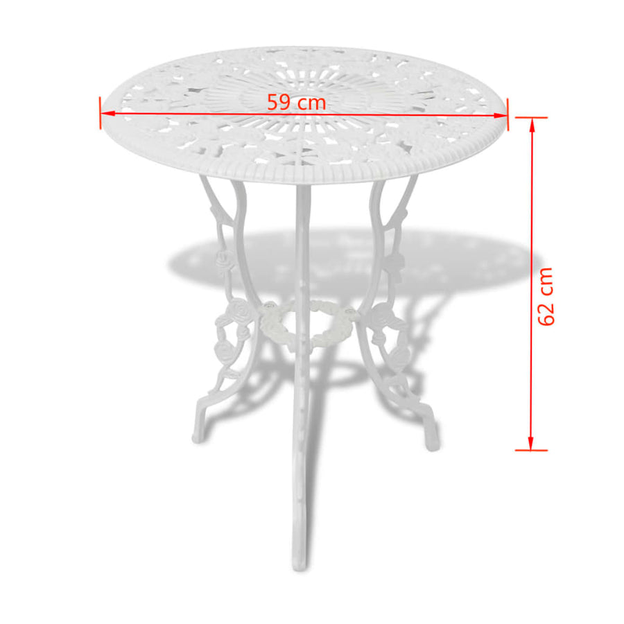 -Delige Bistroset Gietaluminium Wit