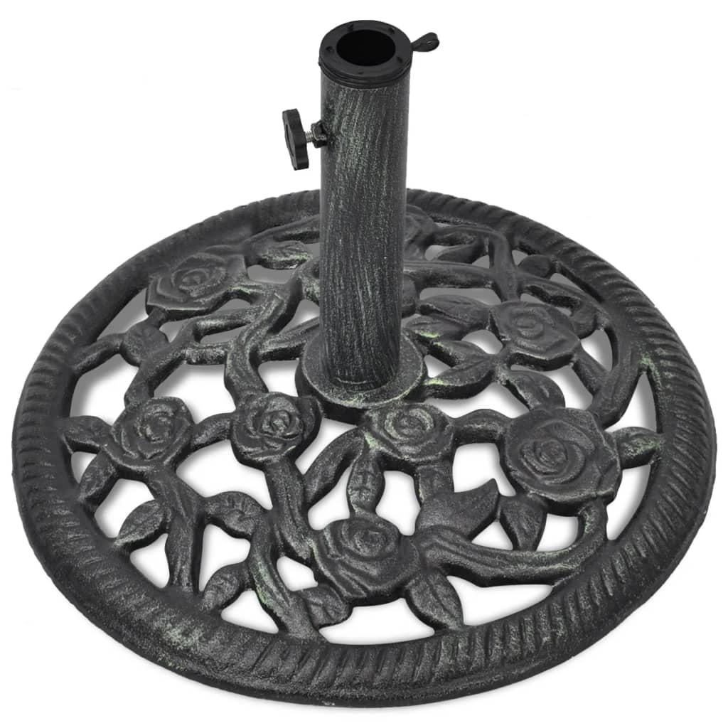 Parasolvoet 12 Kg 48 Cm Gietijzer 48 x 48 x 32.5 cm Zwart en groen