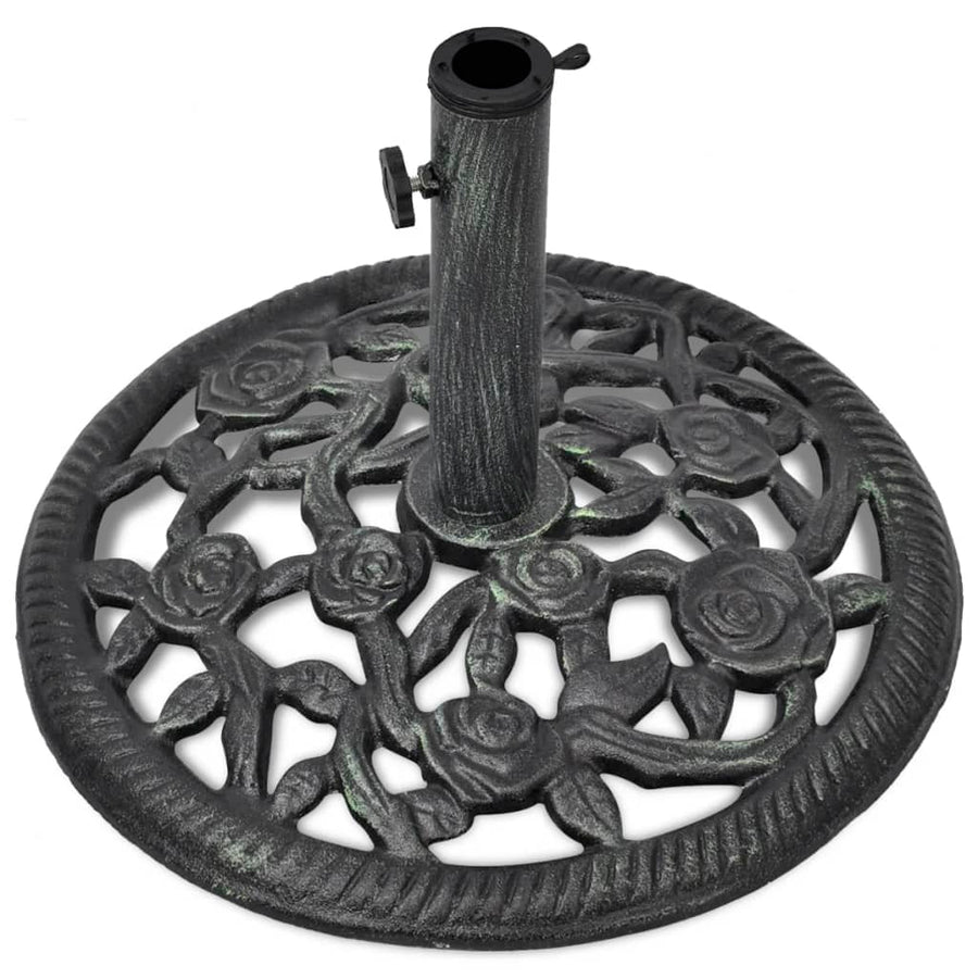 Parasolvoet 12 Kg 48 Cm Gietijzer 48 x 48 x 32.5 cm Zwart en groen